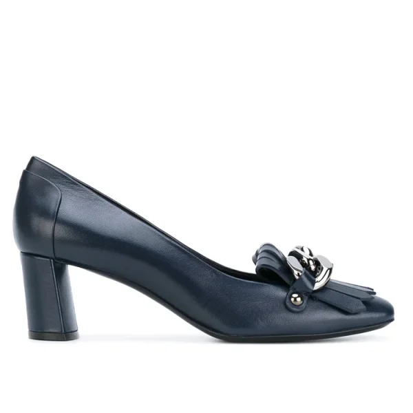Purl Design Chunky Heels Women 2025 Leather Female Pumps Heels for Ladies Work Dress Shoes Oxford - Image 2