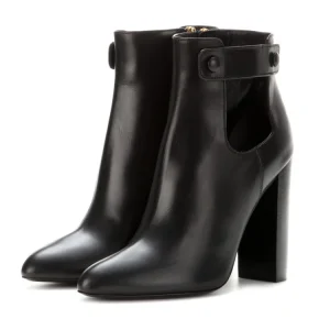 High Quality Thick High Heel Leather Women Ankle Boots Winter Classy chelsea Boots for Ladies