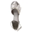 Fashion Sexy High Heel Women Pumps Ivory Satin Flower Bridal Wedding for Ladies Shoe Heels Dress Shoes