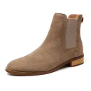 Private Fashion Gray Cow Suede Leather Women Ankle Chelsea Boots