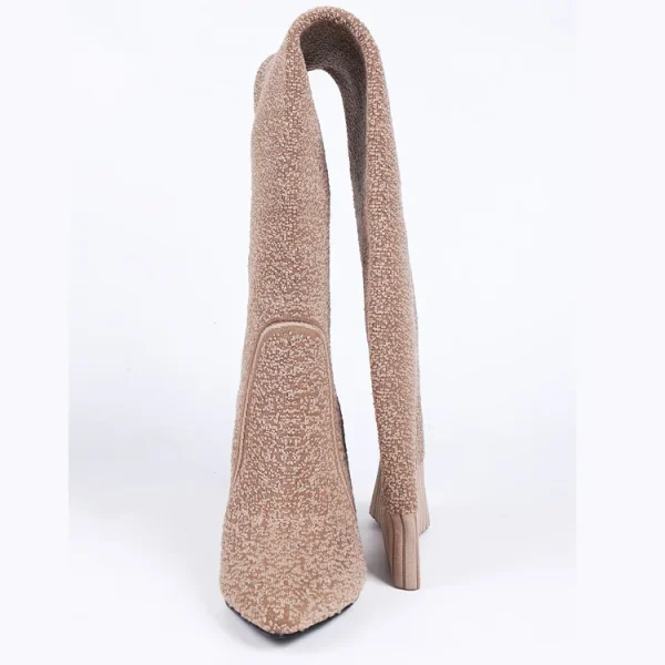Stretch Fabric Sexy Over the Knee High Heels Christmas Winter Women Thigh High Boots - Image 4