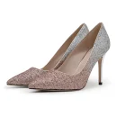 Fashion Sexy and Shiny Luxury Glitter Pointed Gradient High Heels Shoes for Women Pumps Ladies Heel Wedding Shoes