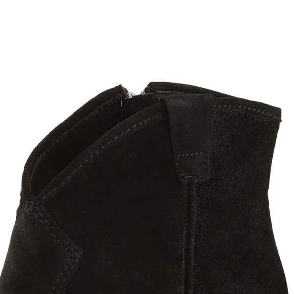 New Fashion Design Black Casual Suede Leather Women Warm Ankle Chunky Heel Boot Shoes for Ladies - Image 4