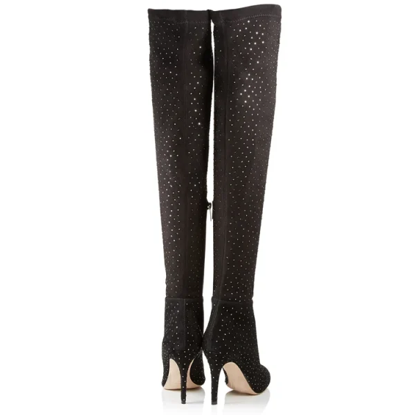 Fashion Hot Sale Leather Stiletto Heels Women Over Knee High Heel Boots - Image 3