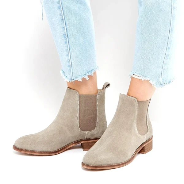 Leather Chunky Heel Woman Winter Ankle Boots - Image 4