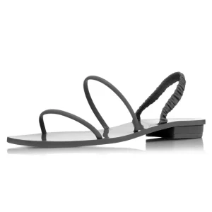 Summer Peep Toe Flat Heel Double Strap Women Sandals and Slipper Casual Shoes for Ladies Flat Sandals