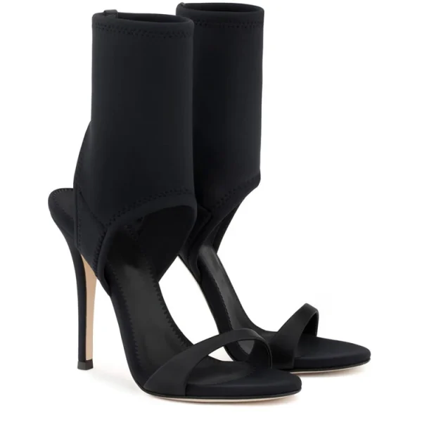 Fashion Latest Designs Sexy Neoprene Open Toe Dress Footwear High Heel Sandal Women Shoes - Image 2