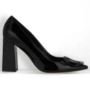 Luxury Trendy Heels for Ladies 2025 Genuine Leather Top Grade Design for New Style Women Pumps Thick Heel Office Work Shoes