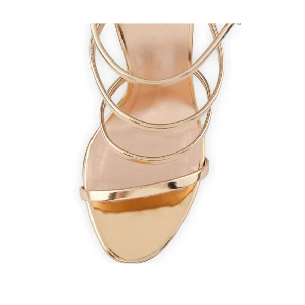 2025 Fashion Sexy Strap Ankle Type Luxury Roman Gladiator Women's High Heeled Sandals - Image 4