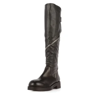 Winter Fashion Flat Designer Women Leather Hunting Boots Thigh High Knee High Boots for Ladies Snow Boots