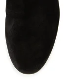 New Fashion Design Black Casual Suede Leather Women Warm Ankle Chunky Heel Boot Shoes for Ladies