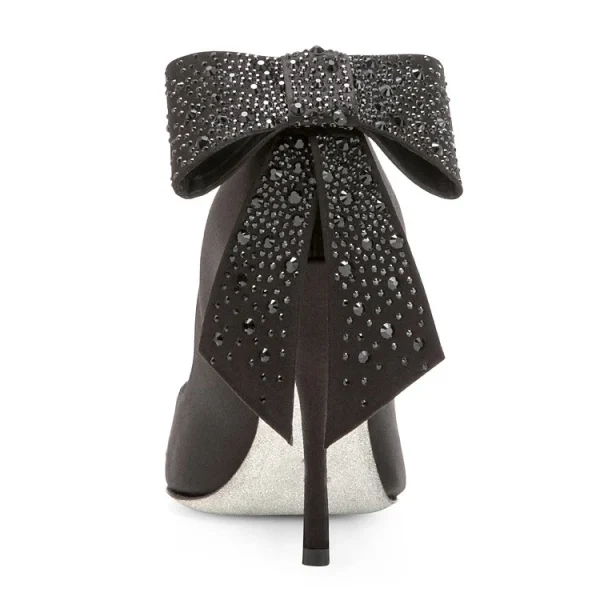 High Quality Fancy Stilettos Bowknot Bridal White Satin Wedding Luxury High Heels Women's Pumps - Image 6
