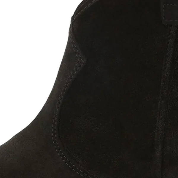 New Fashion Design Black Casual Suede Leather Women Warm Ankle Chunky Heel Boot Shoes for Ladies - Image 6