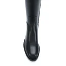 Latest Fashion Style Genuine Leather Strap Buckle Design Round Toe Flat Women Knee Boots Shoes Lady