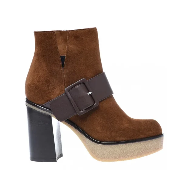 Fashion Design Autumn and Winter Style Suede Leather Ankle Ladies Boots High Heeled Platform Boots Women Shoes - Image 2