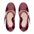 New Fashion Design Thick Heel Round Toe Dress Shoes High Heel Women Pumps Strap Shiny Leather Heels for Ladies Other Sandals