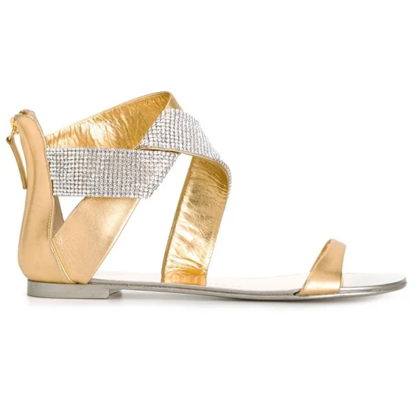 Fashion Crystal Decoration Comfortable Summer Flats Shoes Ladies Other Sandals for Women's Casual Shoes New Arrivals 2025 - Image 2