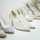 Fashion New Design High Quality White Lace Lady Low Heels Women Pump Bridal Wedding Shoes for Bride
