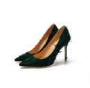 Fashion Fairy High Heel Shoes Thin Prong Head Hollow Sweet Fluffy Women Pumps Party Dress Shoes