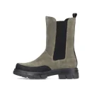 Chelsea Boots Versatile Trend Grey, Warm Flat Soles, Round-toe Ladies Winter Leather Boots