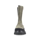 Chelsea Boots Versatile Trend Grey, Warm Flat Soles, Round-toe Ladies Winter Leather Boots