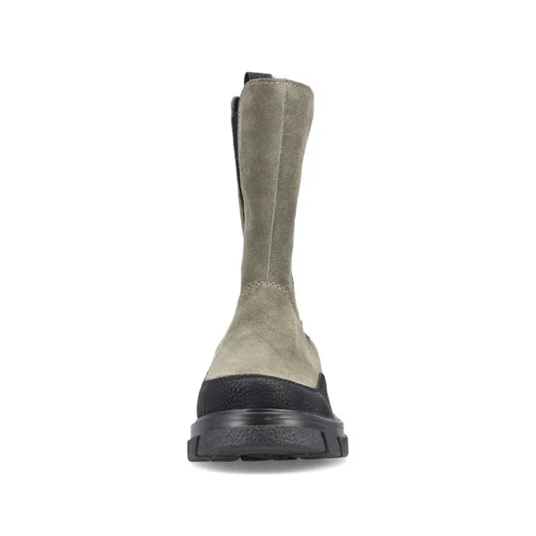 Chelsea Boots Versatile Trend Grey, Warm Flat Soles, Round-toe Ladies Winter Leather Boots - Image 6