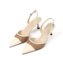 Accept Straw Stiletto Heels Back Single Shoe Slingback Heeled Sandals for Women and Ladies