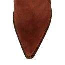 Autumn/winter Vintage Fringe Brown Boots, Flat Calf Upper, Flat Root Cowgirl Boots