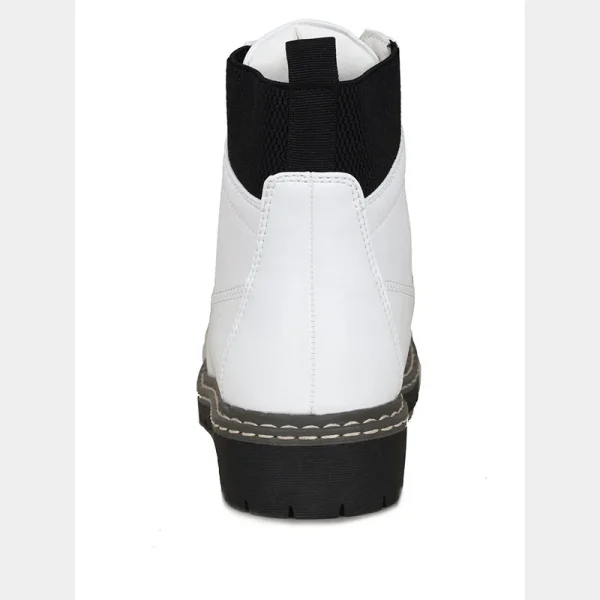 Fashion Excellent Autumn and Winter Models White Leather Upper Can Be Women's Ankle martin Boots - Image 5
