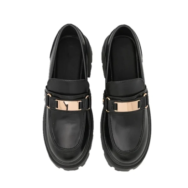 Fashion New Design Lace up Women Flat Shoes British Style Vintage Cow Leather Shoes - Image 4