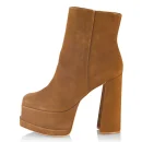 Support New Women's Boots Brown Cow Suede square Root Sexy Winter Warm Women's Mid-well Boots