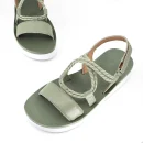 Flat Sandals Women 2025 New Green Summer Flat Shoes Fairy Wind Leather Beach Sandals