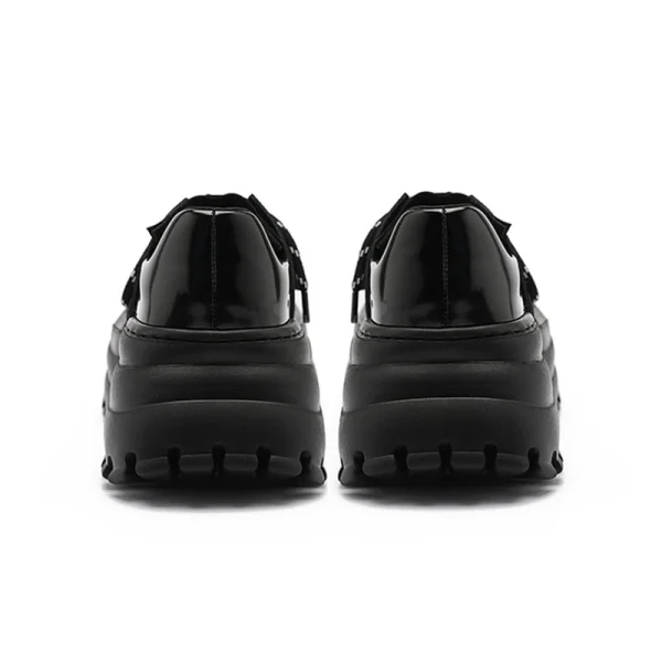 Fashion New Design British Style Platform Women Loafers Casual Shoes Ladies Flats Luxury Black Genuine Leather Dress Shoes - Image 4