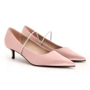 Fashion Commute Luxury Satin Embellished-Strap Pointed-Toe Low Heel Women Pumps Shoes