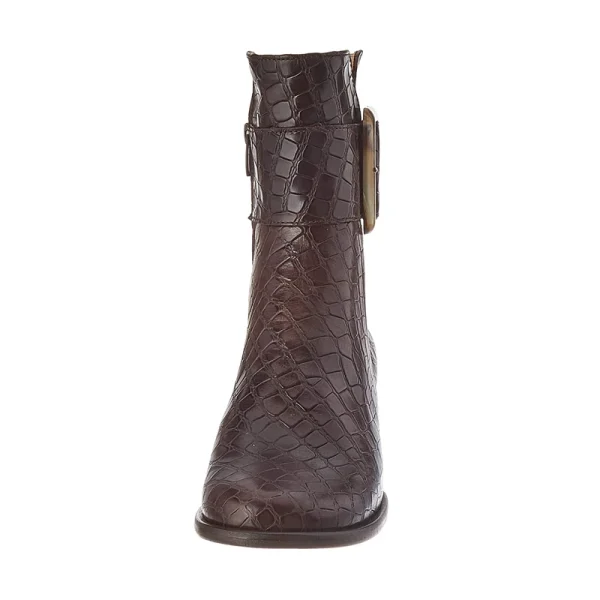 Fashion Luxury Leather with Metal Clasp Winter Women's Boots 2025 Designer Ladies Heel Shoes - Image 3