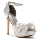 Fashion Sexy High Heel Women Pumps Ivory Satin Flower Bridal Wedding for Ladies Shoe Heels Dress Shoes