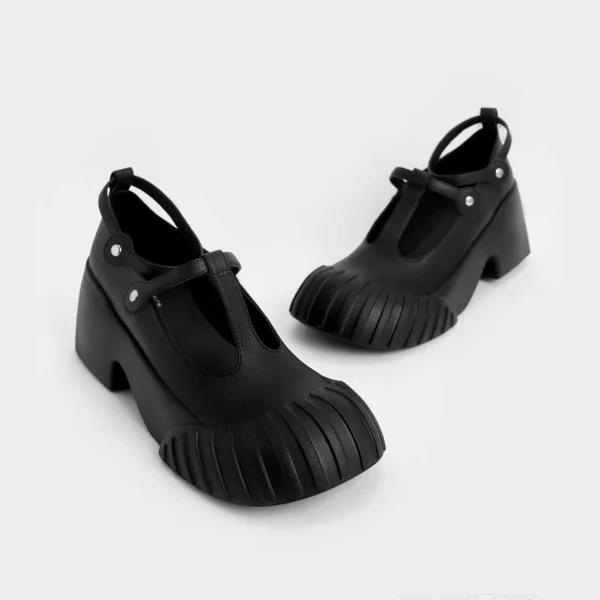 2025 New Trend Fashion Cool Girl Round Toe Thick Sold Women Mary Jane Shoes - Image 5