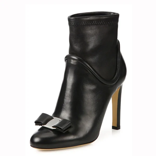2025 Winter Women Ankle chelsea Heel Boots for Ladies High Quality Sheepskin Leather Designer Boot - Image 6
