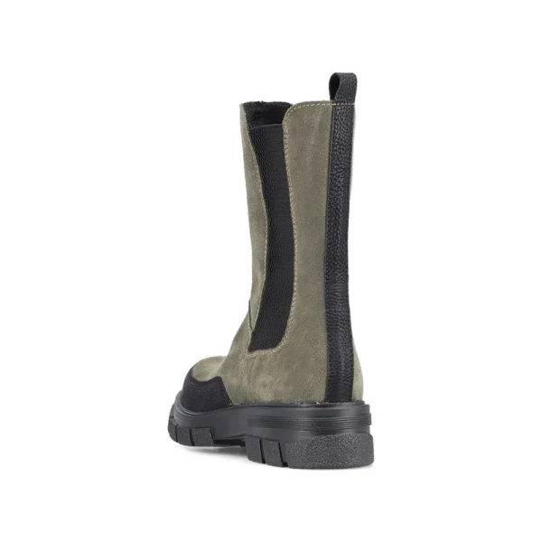 Chelsea Boots Versatile Trend Grey, Warm Flat Soles, Round-toe Ladies Winter Leather Boots - Image 3