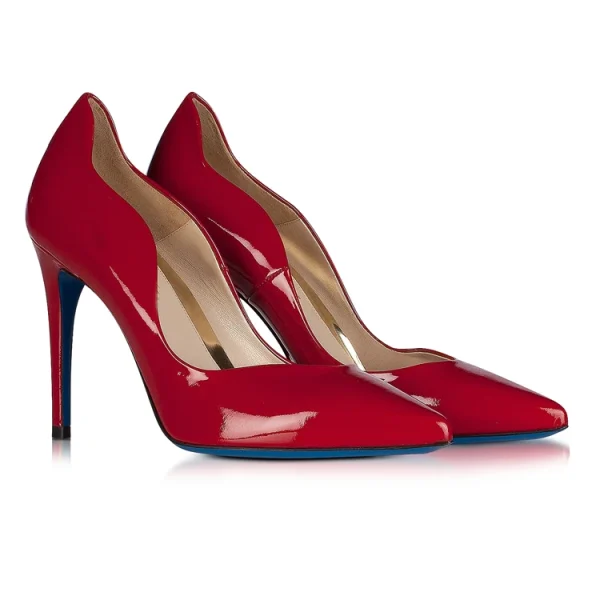 Summer Fashion Sexy Red Leather Pointed Toe Thin High Heels Women Pumps Shoes - Image 4