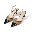 Accept Straw Stiletto Heels Back Single Shoe Slingback Heeled Sandals for Women and Ladies