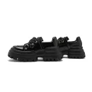 Fashion New Design British Style Platform Women Loafers Casual Shoes Ladies Flats Luxury Black Genuine Leather Dress Shoes