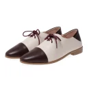 Fashion Lace up TPR Sole Multicolor Genuine Leather Brogues Formal Flat Women's Casual Shoes Oxford Dress Shoes