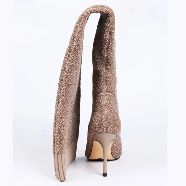 Stretch Fabric Sexy Over the Knee High Heels Christmas Winter Women Thigh High Boots - Image 5