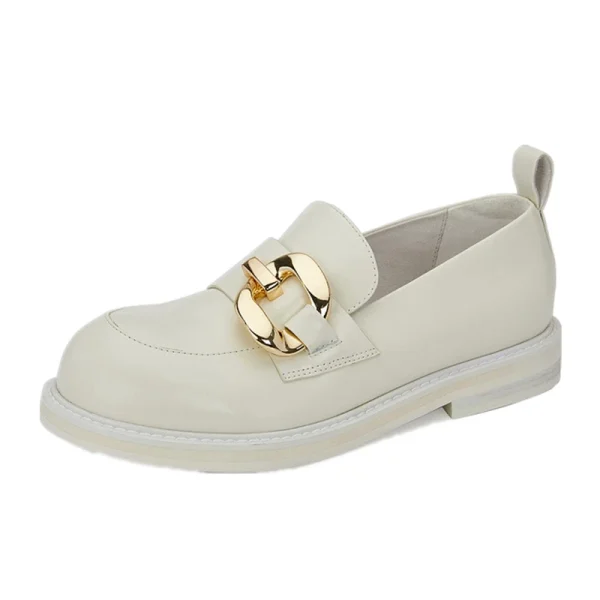 Fashion Latest Design Flat Women's Casual Walking Style Shoes Classic for Ladies Leather Oxford Dress Shoes - Image 2