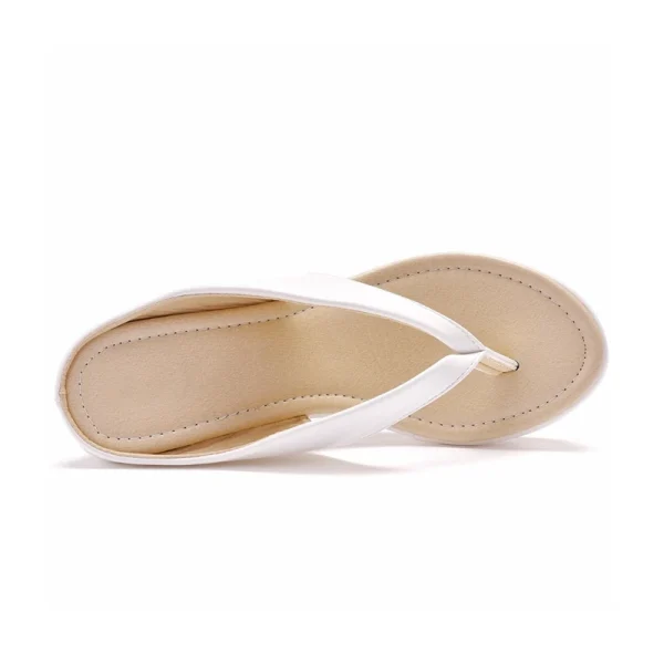 Fashion 2025 Summer Wedge High Heel Sandals for Women Open Toe Shoes White High Quality Flat Ladies Shoe - Image 6