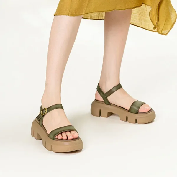 New Trend Casual Everyday Open Toe Thick Soled Women Flat Sandal - Image 6