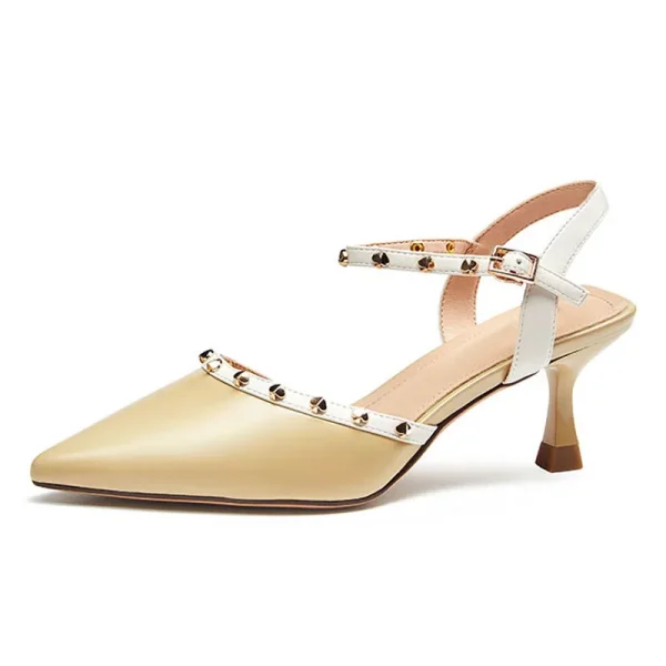 2025 New Design Straps Leather Stylish Elegant and Comfortable Women's Sandals - Image 3