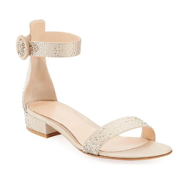 Summer Fashion with Strap and Diamond Low Heel Women Sandal Open Toed Flat Shoes - Image 4
