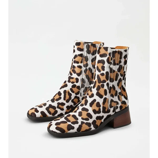 Fashion Fashion Versatile Women's PU Chelsea Ankle Boots Spring and Autumn Flat Boots - Image 4